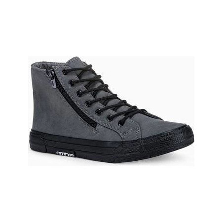 Ombre Trampki męskie sneakersy T352 - grafitowe