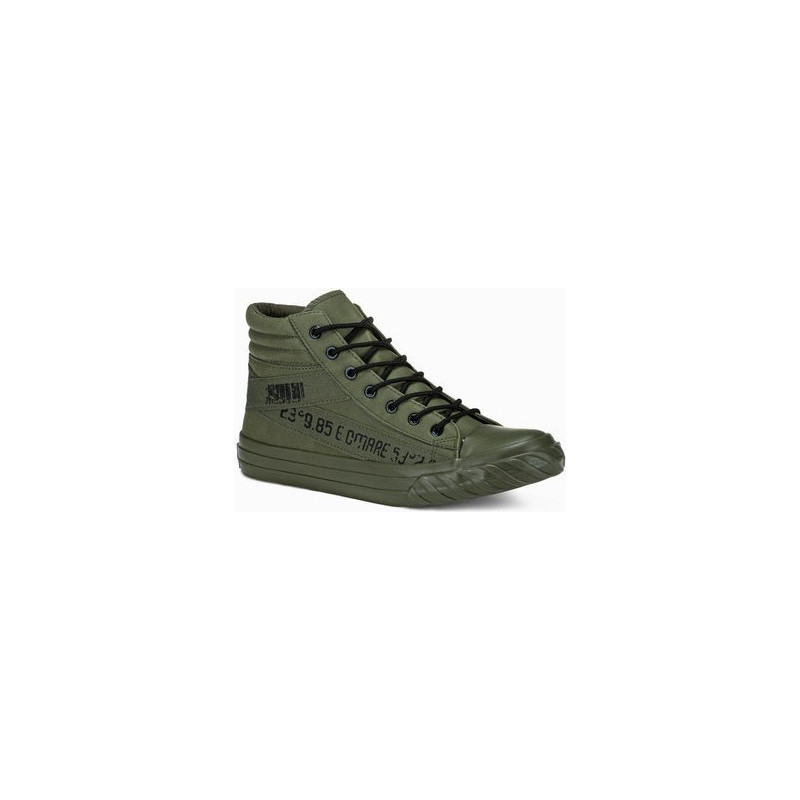 Ombre Trampki męskie sneakersy T357 - khaki