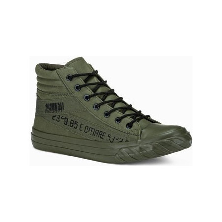 Ombre Trampki męskie sneakersy T357 - khaki