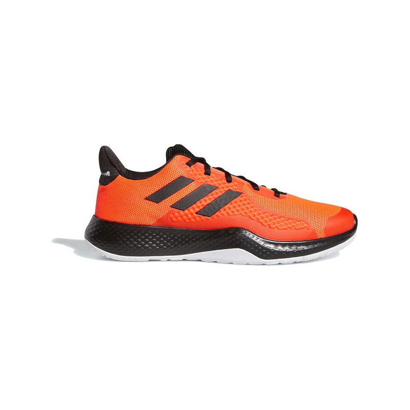 Pomarańczowe buty sportowe Adidas w sportowym stylu sznurowane