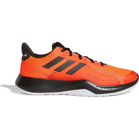 Pomarańczowe buty sportowe Adidas w sportowym stylu sznurowane