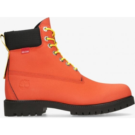 Pomarańczowe buty zimowe Timberland sznurowane w sportowym stylu