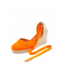 Pomarańczowe espadryle Castaner z klamrami w stylu casual