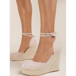 Pomarańczowe espadryle Renee z tkaniny