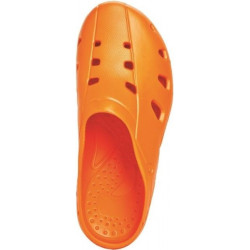 Pomarańczowe klapki Demar z płaską podeszwą w stylu casual