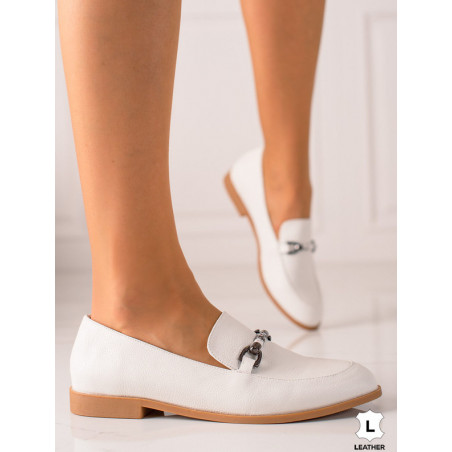 Półbuty Czasnabuty ze skóry z płaską podeszwą w stylu casual