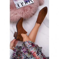 Botki BUTOSKLEP.PL na obcasie ze skóry