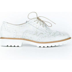 Półbuty Zapato sznurowane w stylu retro ze skóry
