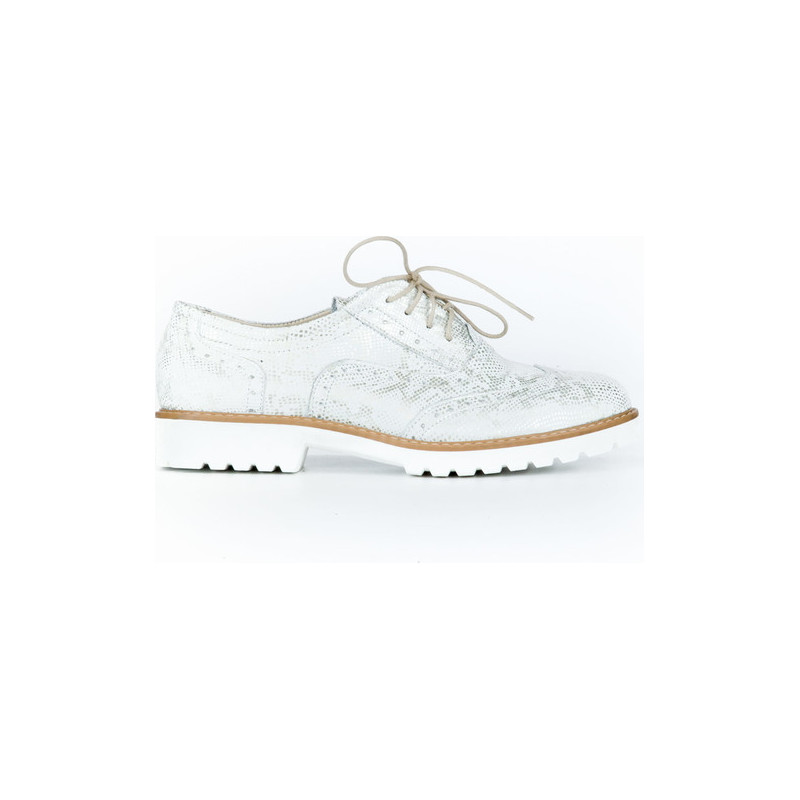 Półbuty Zapato sznurowane w stylu retro ze skóry