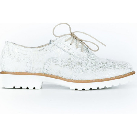 Półbuty Zapato sznurowane w stylu retro ze skóry