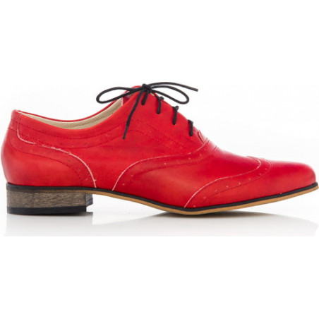 Półbuty Zapato w stylu casual sznurowane z płaską podeszwą