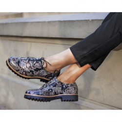 Półbuty Zapato ze skóry w stylu retro