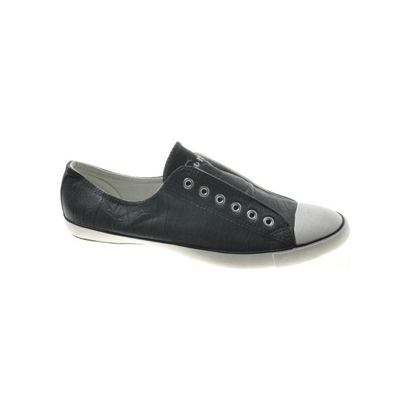 producent niezdefiniowany Wsuwane męskie trampki z eko skóry Szare /D2-3 8475 S096/