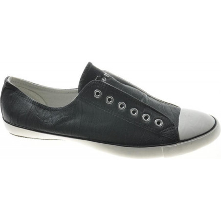 producent niezdefiniowany Wsuwane męskie trampki z eko skóry Szare /D2-3 8475 S096/