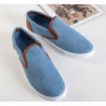 Royalfashion.pl Niebieskie jeansowe slip on męskie Groman - Obuwie
