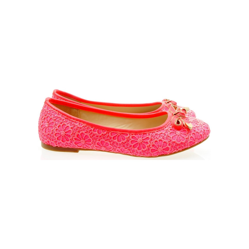 Różowe balerinki Family Shoes dla dziewczynek