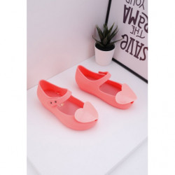 Różowe balerinki Yourshoes na rzepy