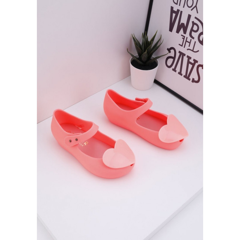 Różowe balerinki Yourshoes na rzepy