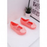 Różowe balerinki Yourshoes na rzepy