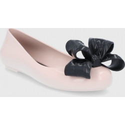 Różowe baleriny Melissa z płaską podeszwą w stylu casual