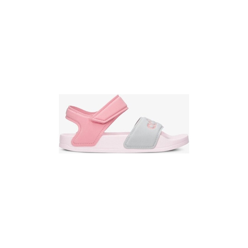 Różowe buty dziecięce letnie Adidas na rzepy