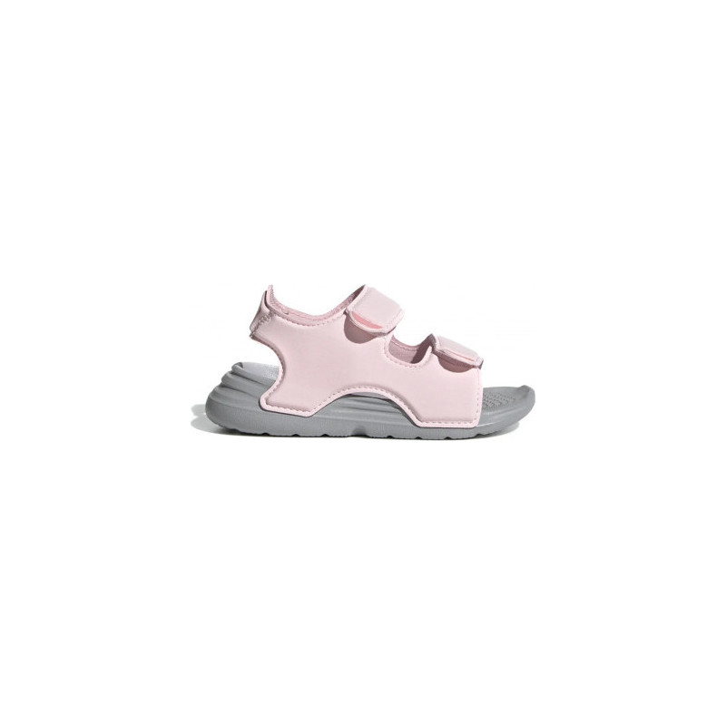 Różowe buty dziecięce letnie Adidas ze skóry dla dziewczynek