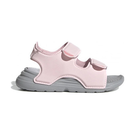 Różowe buty dziecięce letnie Adidas ze skóry dla dziewczynek