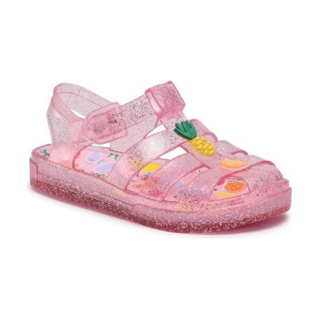 Różowe buty dziecięce letnie Nelli Blu dla dziewczynek na rzepy