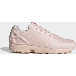 Różowe buty sportowe Adidas Originals zx flux z zamszu