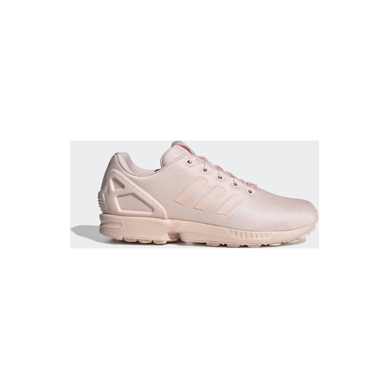Różowe buty sportowe Adidas Originals zx flux z zamszu