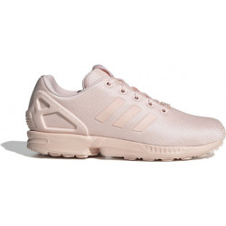 Różowe buty sportowe Adidas z płaską podeszwą zx flux