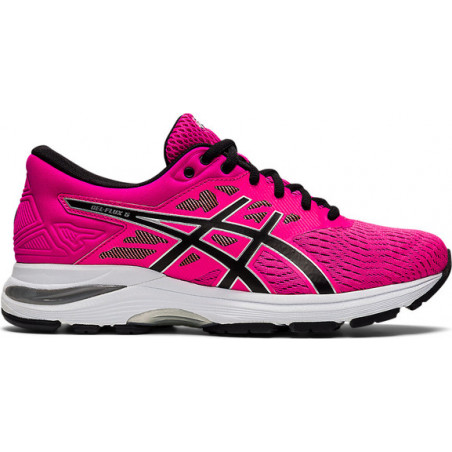 Różowe buty sportowe ASICS w sportowym stylu zx flux sznurowane