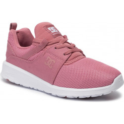 Różowe buty sportowe DC Shoes sznurowane z płaską podeszwą