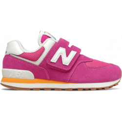 Różowe buty sportowe dziecięce New Balance z zamszu dla dziewczynek