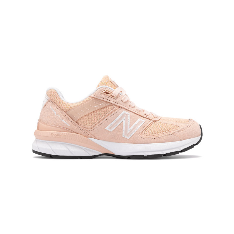 Różowe buty sportowe New Balance sznurowane z płaską podeszwą
