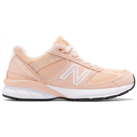 Różowe buty sportowe New Balance sznurowane z płaską podeszwą