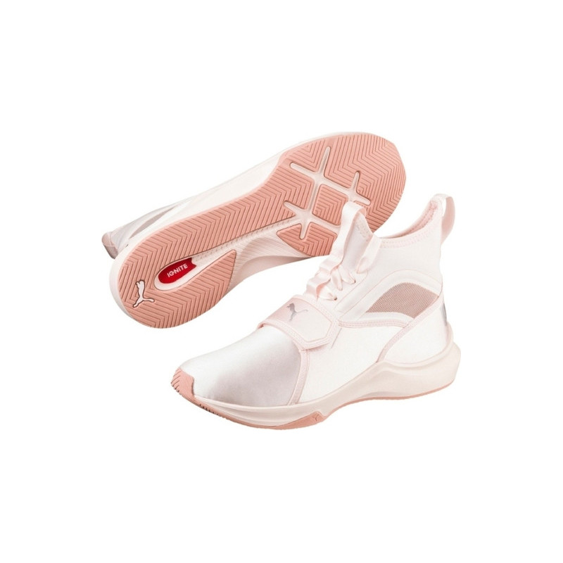 Różowe buty sportowe Puma z płaską podeszwą