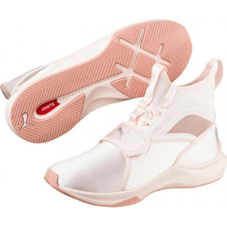 Różowe buty sportowe Puma z płaską podeszwą