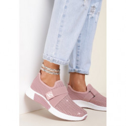 Różowe buty sportowe Renee na rzepy