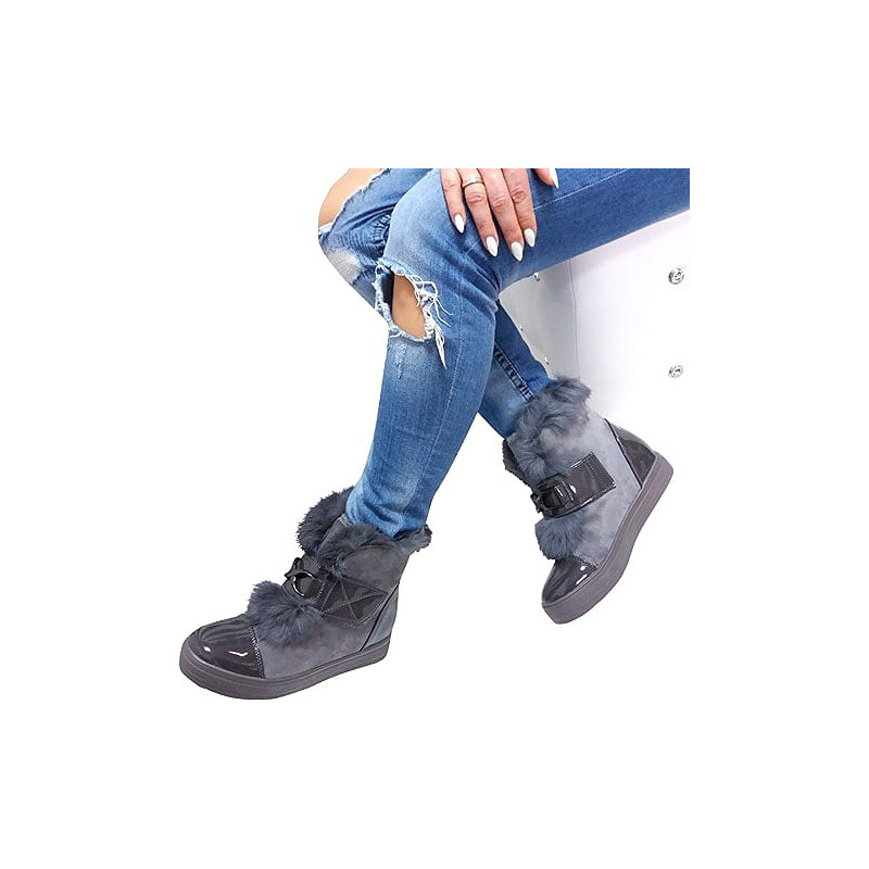 Botki Coco Perla z zamszu w stylu glamour