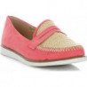 Różowe espadryle Belluci w stylu boho z płaską podeszwą