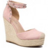 Różowe espadryle DeeZee z klamrami