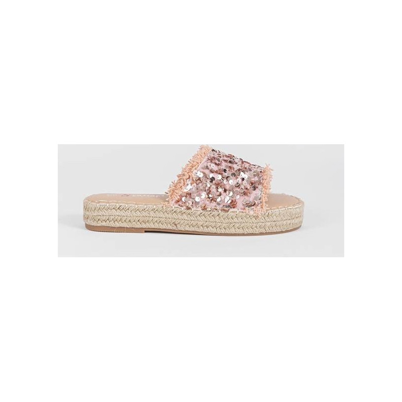Różowe espadryle Gemre.com.pl w stylu casual
