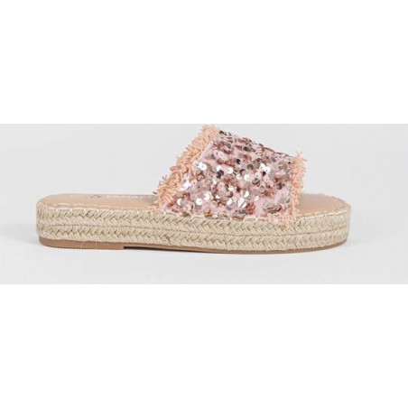 Różowe espadryle Gemre.com.pl w stylu casual