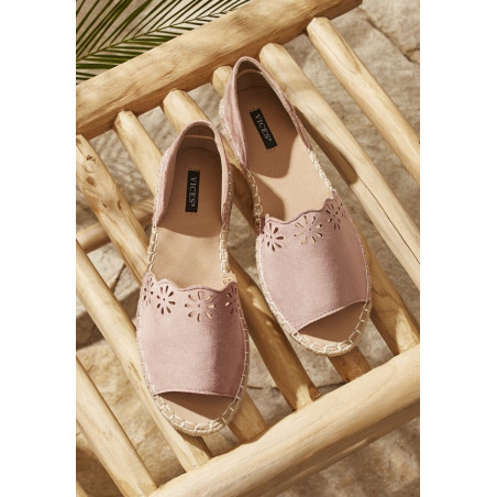 Różowe espadryle Renee z tkaniny